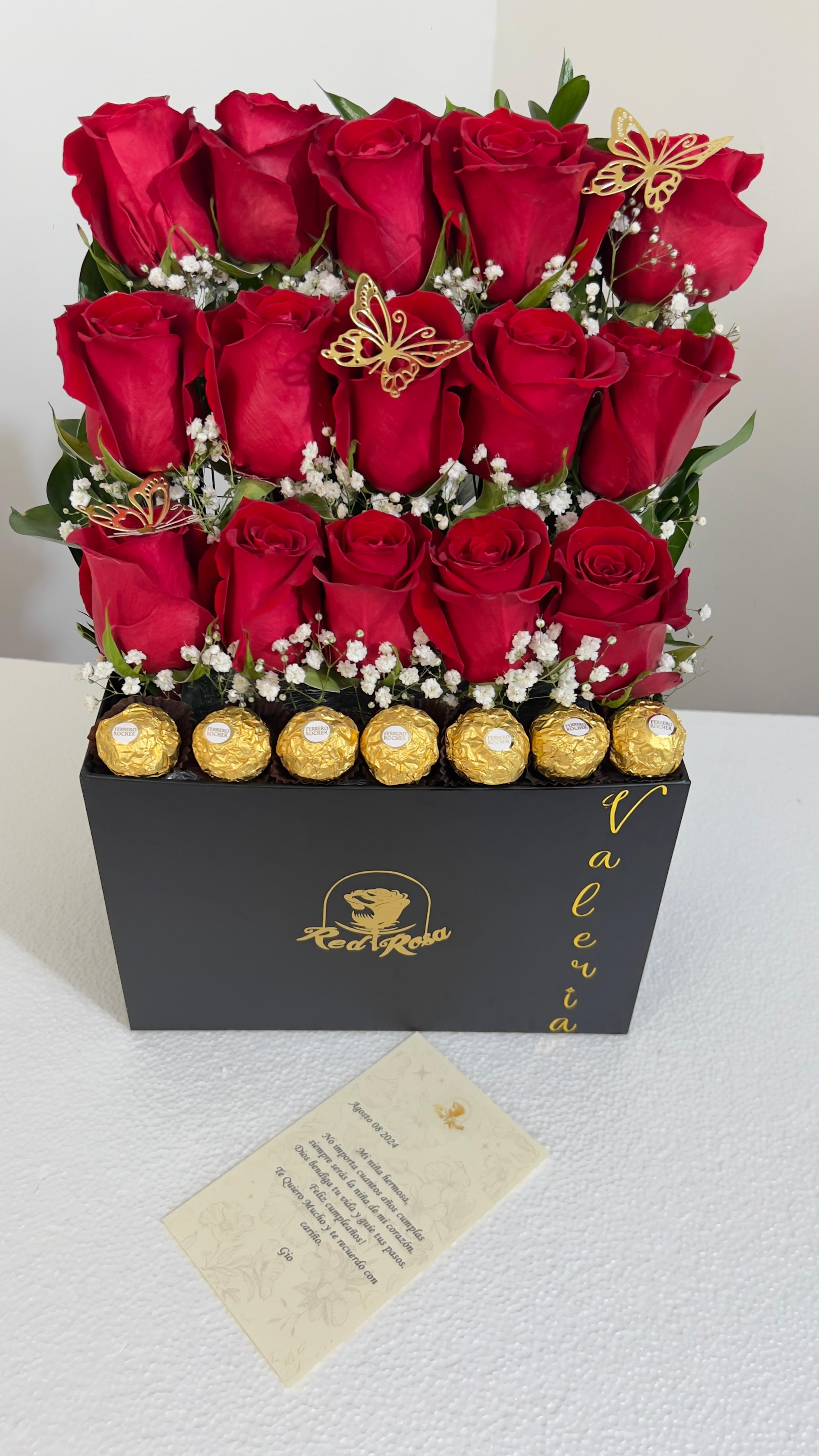 Clasico Enamorado-Caja Vertical con chocolates - imagen del producto